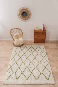 Tapis shaggy à losanges Nazar rugs