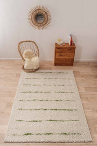 Tapis shaggy vert Nazar rugs