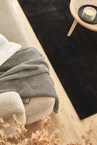 Tapis uni style moderne noir Nazar rugs