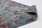 Tapis vintage à motif abstrait bleu canard Nazar rugs