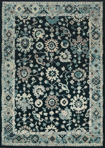 Tapis vintage bleu pétrole Nazar rugs