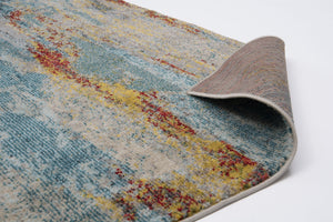 Tapis vintage de  salon poil ras en laine artificielle Nazar rugs