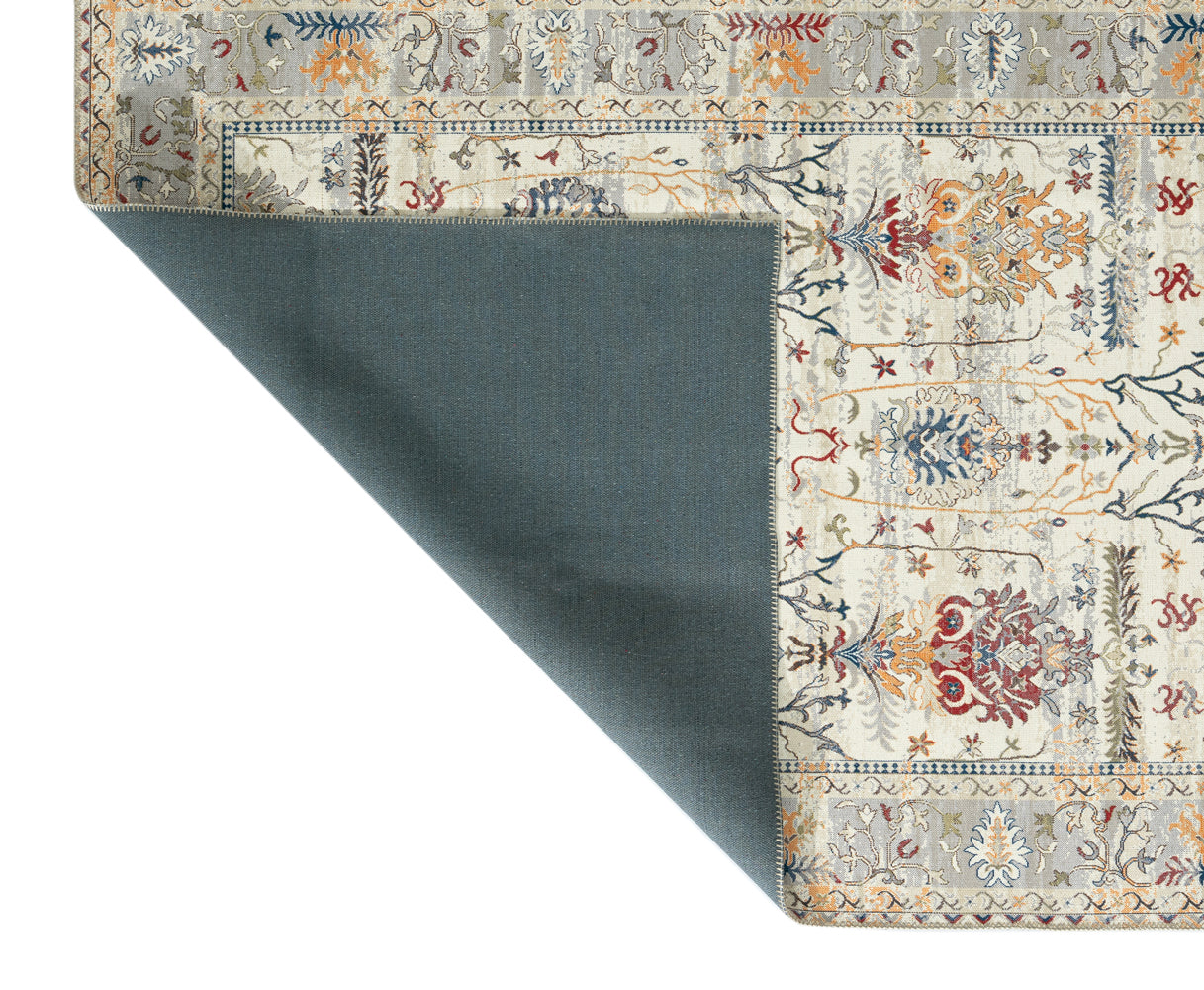 Tapis vintage lavable crème Nazar rugs