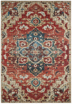 Tapis vintage motif multicolore fleuri Nazar rugs