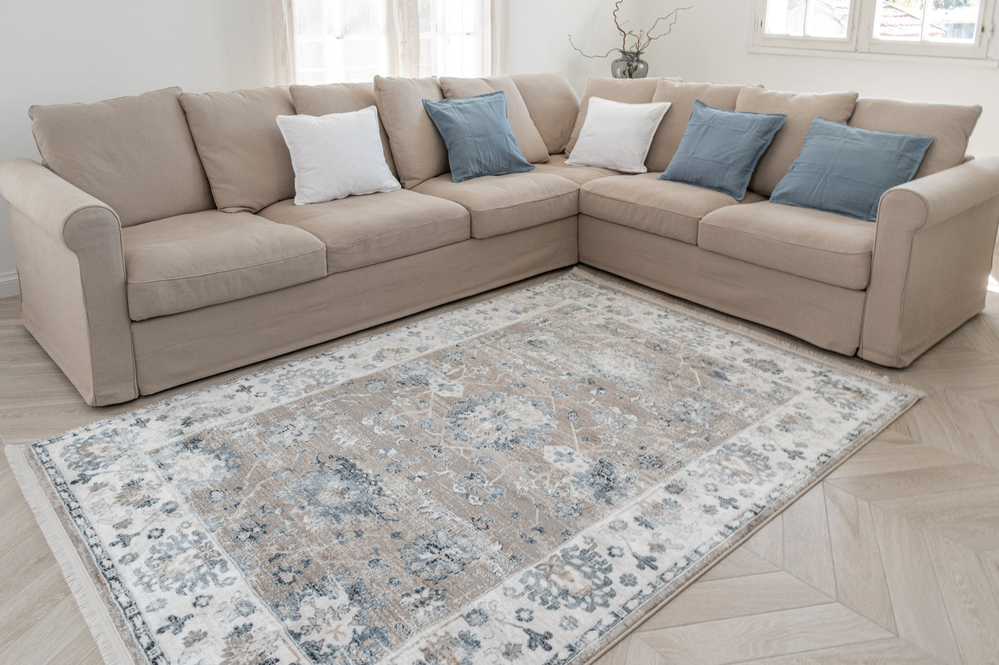 Tapis vintage motif oriental Nazar rugs