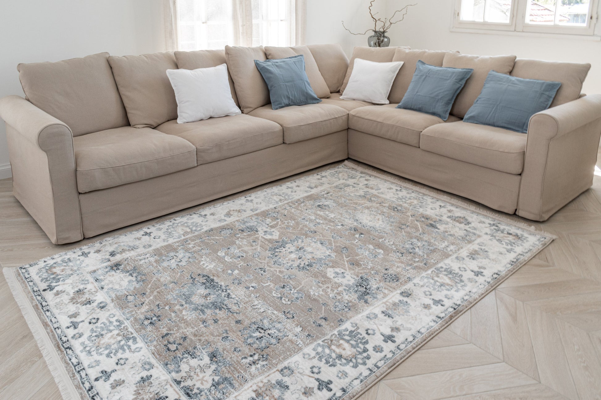Tapis vintage motif oriental Nazar rugs
