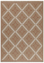 TULUM - tapis de salon - intérieur et extérieur rouge/terra - aspect jute  motifs  losanges - TUL9041TER - Nazar rugs